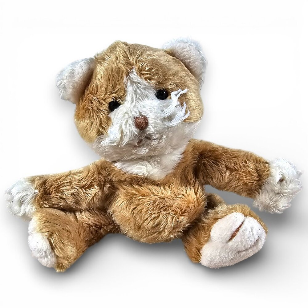 Trudi Kitten Cat Beanbag Plush Toy Orange Cream Vintage 6"